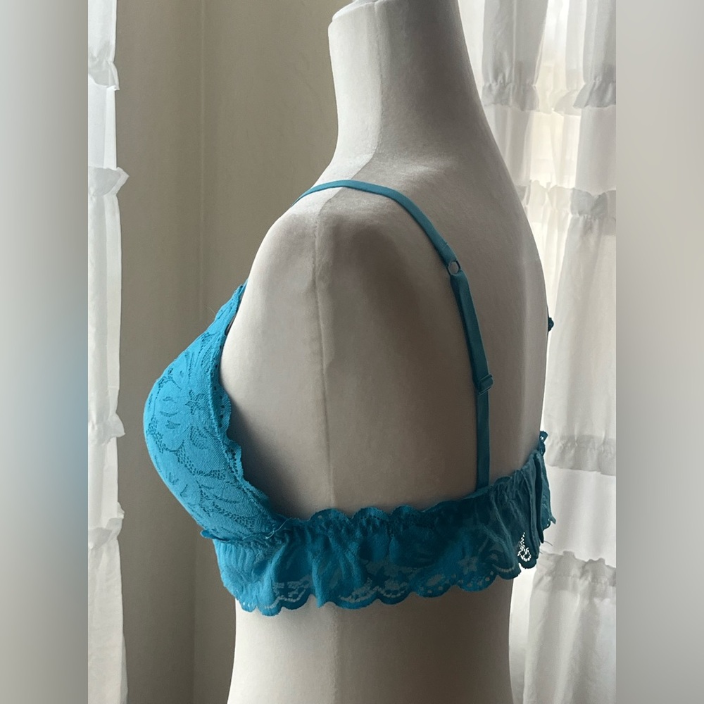 No Boundaries Teal Lace Bralette - Picture 3 of 7
